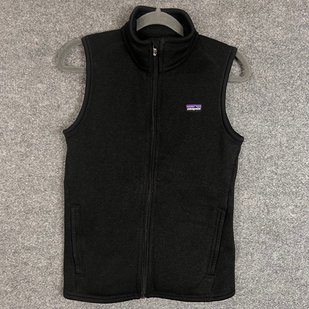Patagonia Better Sweater Vest Womens XS Black Excellent Full Zip Fleece